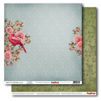 Double-Sided Paper (12*12 – 180gsm) Birds of Paradise – Warble , 10 Sheet Pack
