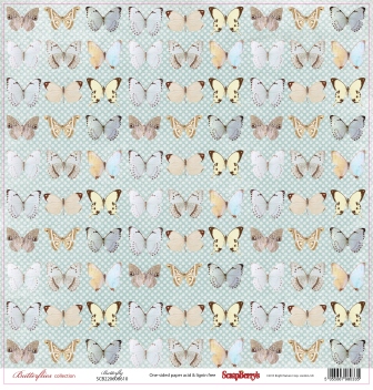 Single-sided Paper Set Butterflies - Butterfly (12*12–190GSM), 10 Sheet Pack