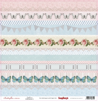 Single-sided Paper Set Butterflies - Lightness (12*12–190GSM), 10 Sheet Pack