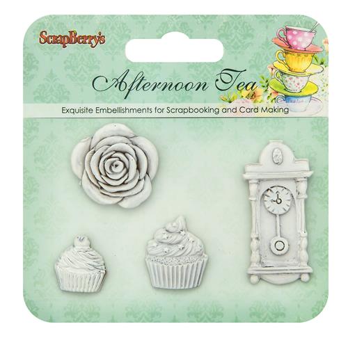 Set polymer items Afternoon Tea. Tea-party