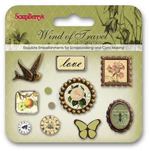 Set of decorative brads Wind of Travel