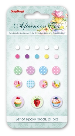 Set of brads 21 pcs Afternoon Tea