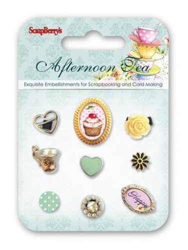 Set of decorative brads Afternoon Tea