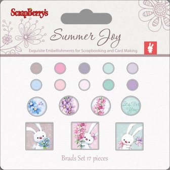 Set of brads 17 pcs Summer Joy 2