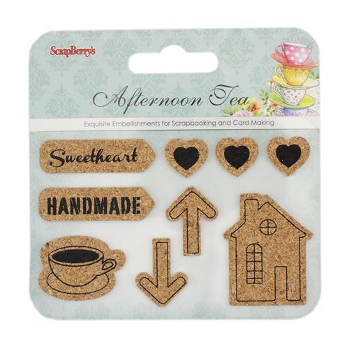 Set of cork stickers Afternoon Tea 2
