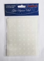 Glue squares 6*6*0,4mm TRANSPARENT 48pcs
