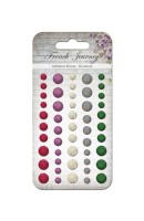 Adhesive gems faceted 50pcs/5colors French Journey 1