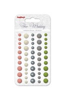 Adhesive gems faceted 50pcs/5colors For Wedding 1