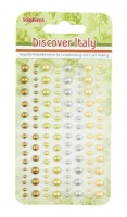 Adhesive pearls 120pcs/4 colors, Discover Italy 2