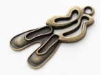 Charms set Ballet slippers, 10 pcs