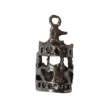 Charms set Merry-Go-Round Vintage Carousel silver 10*20mm, 10 pcs