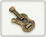 Charms set Guitar 12*24mm, 10 pcs