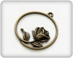 Charms set Rose, 10 pcs