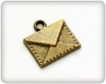 Metal charms set ENVELOPE 14*15mm, 10pcs