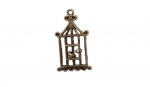Metal charms set FLAT BIRDCAGE 18*32mm, 10pcs, bundle