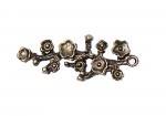 Metal charms set FLOWER TWIG 17*42mm, 10pcs