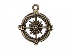 Metal charms set COMPASS 24*30mm, 10pcs