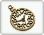 Metal charms set SURREAL CLOCK 29*39mm, 5pcs