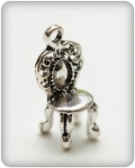 Charms set Baroque Chair 10*27mm, 10 pcs