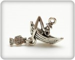 Metal charms set FISHING 15*19mm, 10pcs, bundle