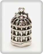 Metal charms set BIRDCAGE 26*15mm, 5pcs, bundle