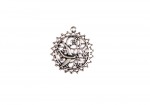 Metal charms set BIRD IN A CIRCLE 32*29mm, 10pcs