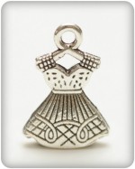 Charms set DRESS ON THE RACK silver 22*15mm, 10pcs