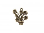 Metal charms set FLOWER POT 26*22mm, 10pcs, bundle