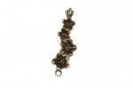 Metal charms set FLORAL 57*16mm, 5pcs, bundle
