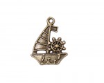 Metal charms set SAILFISH 29*22mm, 10pcs, bundle