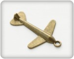 Metal charms set AIRPLANE 34*25mm, 10pcs, bundle