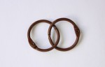 Album metal rings 30mm BROWN, 2pcs