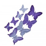 Set of butterflies, 8 pcs Shades of blue and purple