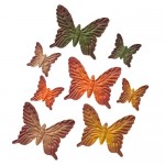 Set of butterflies, 8 pcs autumn Colors (Golden autumn)