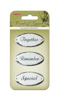 Set of metal embellishments «Wind of Travel», 3 pieces.