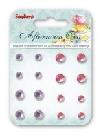 Rhinestone brads Afternoon Tea, 16 pcs