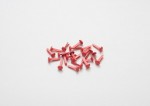 Brads, 50 pcs, red, dark pink