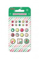 Brads set Happy Holidays, 21pcs