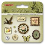 Set of decorative brads Wind of Travel
