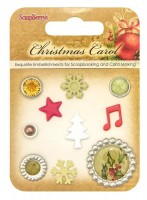 Set of decorative brads Christmas Carol