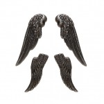 Set of wings, silver (length 5 and 7 cm)