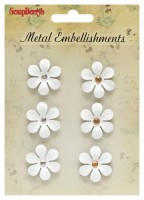 Set of metal flowers bronze