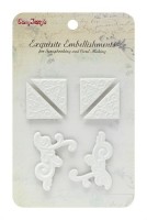 Set of metal parts, silver