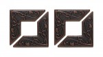 Set of openwork corners, bronze