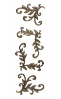 Set of corners, leaves, antique gold